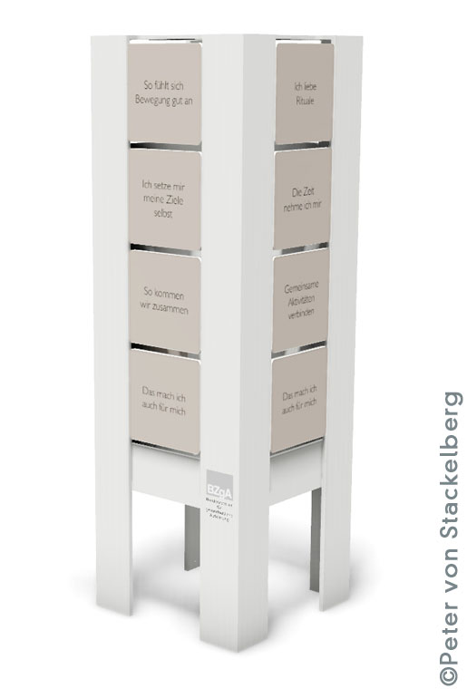 Messestand Aktiv im Alltag: Memoryturm