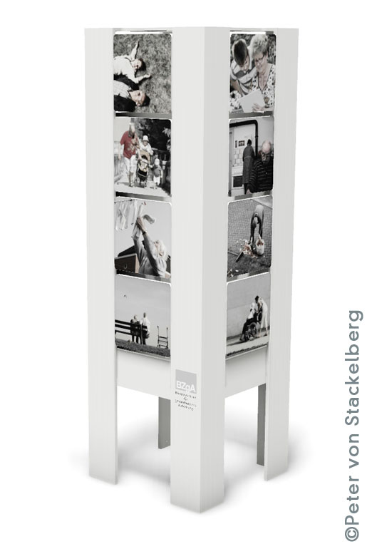 Messestand Aktiv im Alltag: Memoryturm