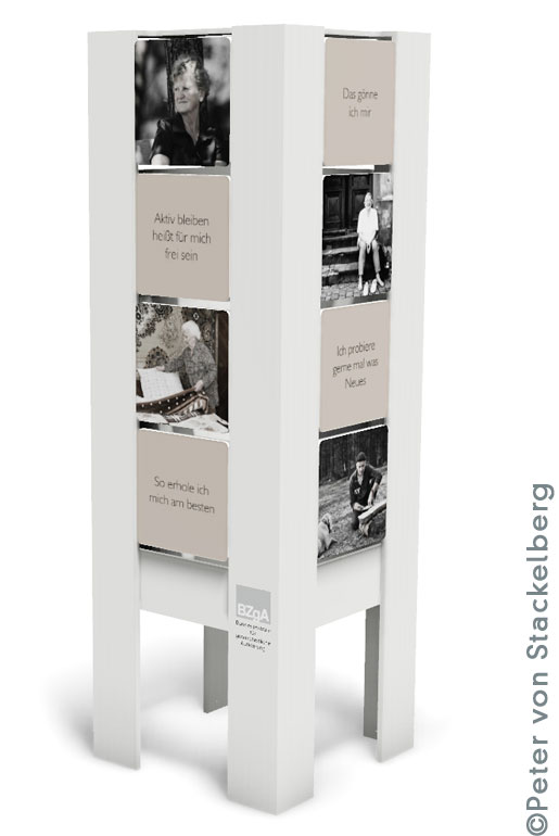 Messestand Aktiv im Alltag: Memoryturm