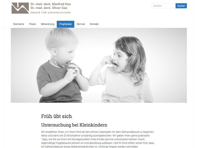 Webtexte | Zahnarzt Dr. Oliver Gaa